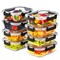 Sorbus 16pc (8 Rectangular 35oz Food Storage Containers and 8 Airtight Lids)